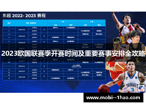 2023欧国联赛季开赛时间及重要赛事安排全攻略