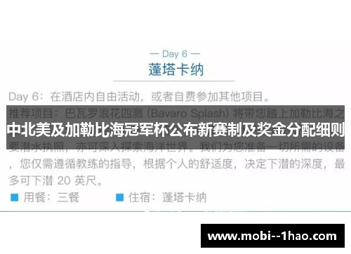 中北美及加勒比海冠军杯公布新赛制及奖金分配细则 中北美及加勒比海冠军杯公布新赛制及奖金分配细则